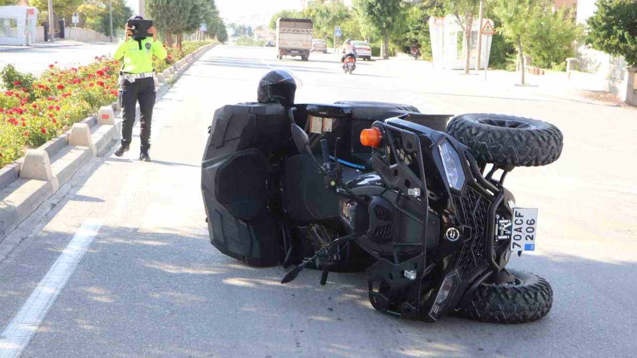 Karaman’da devrilen ATV’deki anne ve oğlu yaralandı