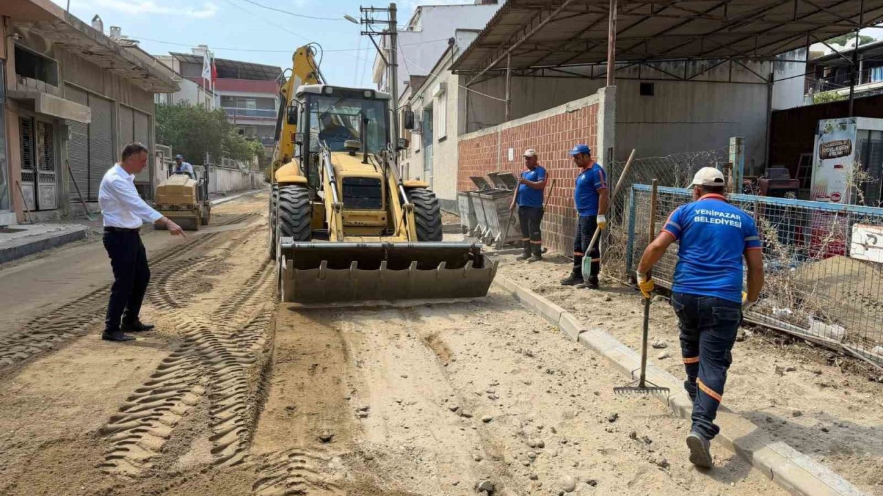 Yenipazar Belediyesi yol yenileme çalışmalarını sürdürüyor