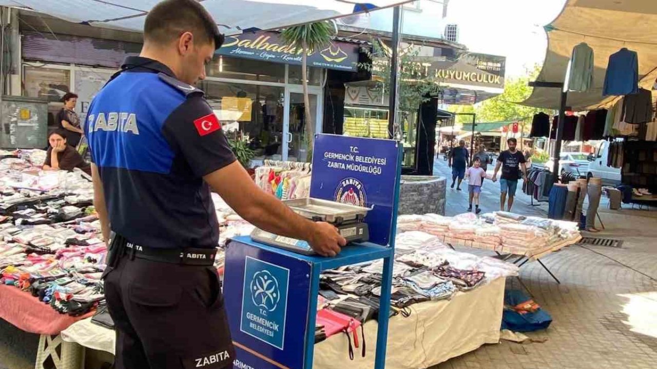 Germencik’te pazar yerlerinde çifte uygulama