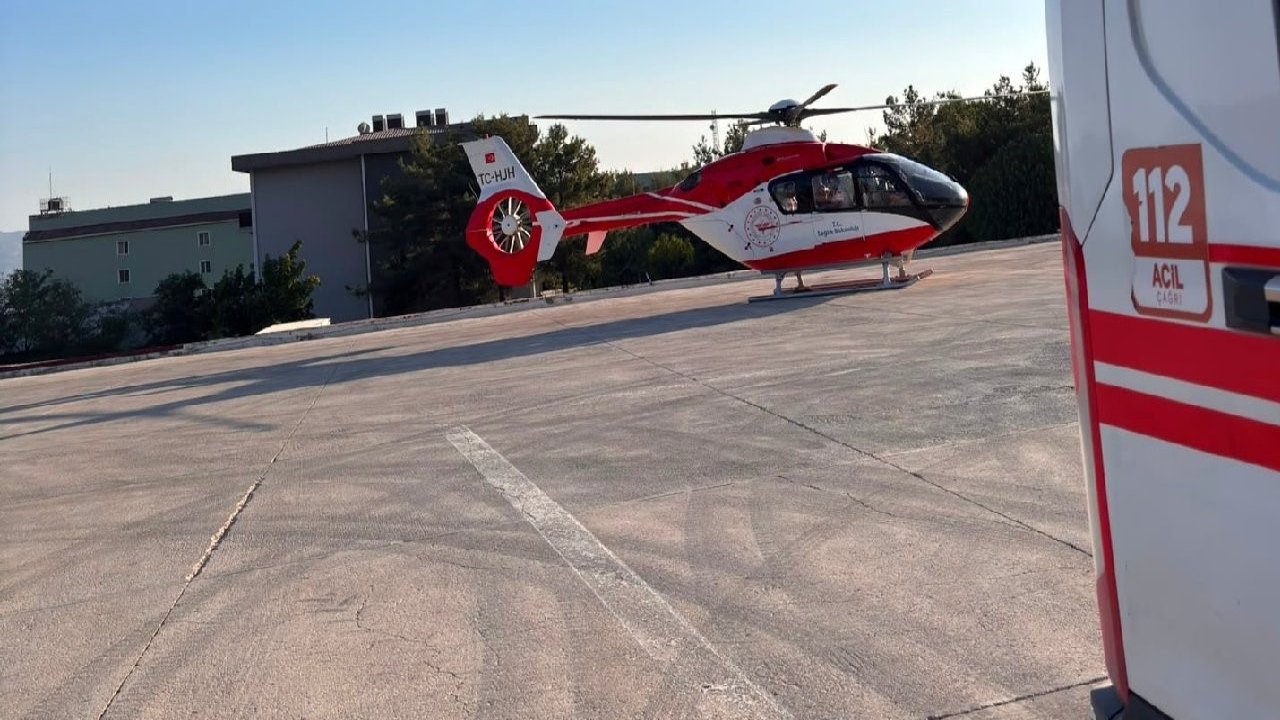 Şırnak’ta gaz lambası yağı içen çocuk helikopter ambulansla Diyarbakır’a sevk edildi