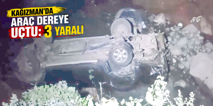 Kağızman’da Araç Dereye Uçtu: 3 Yaralı