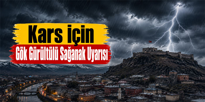 Kars İçin Gök Gürültülü Sağanak Uyarısı