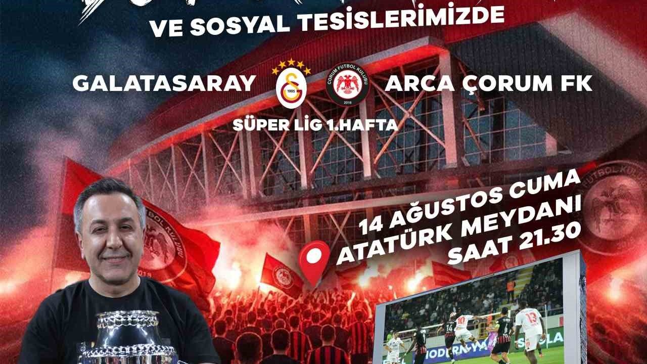 Sungurlu’da Çorum FK’nin maçları dev ekrana taşınacak