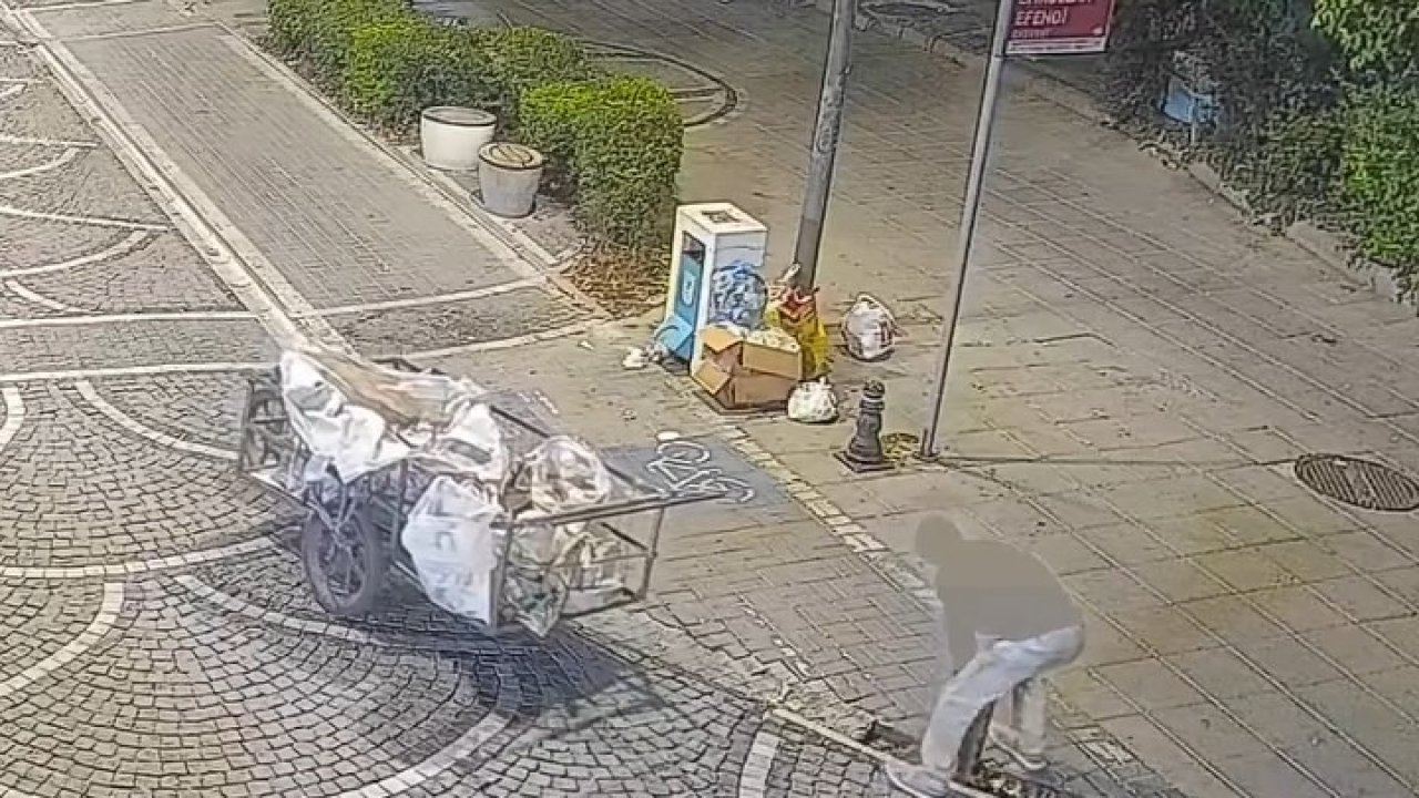 Lüleburgaz’da mazgal hırsızlığı kamerada