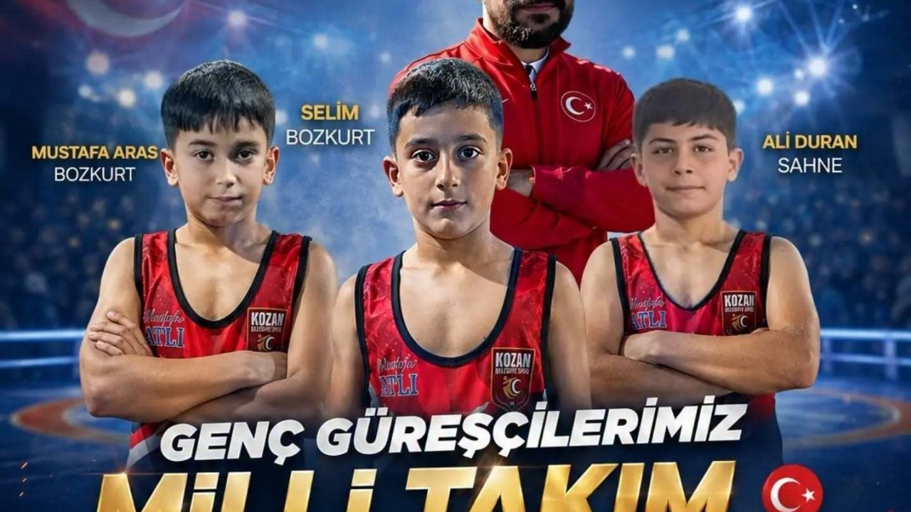 Kozan Belediyespor’un 3 güreşçisi U11 Serbest Güreş Milli Takım kampına davet edildi