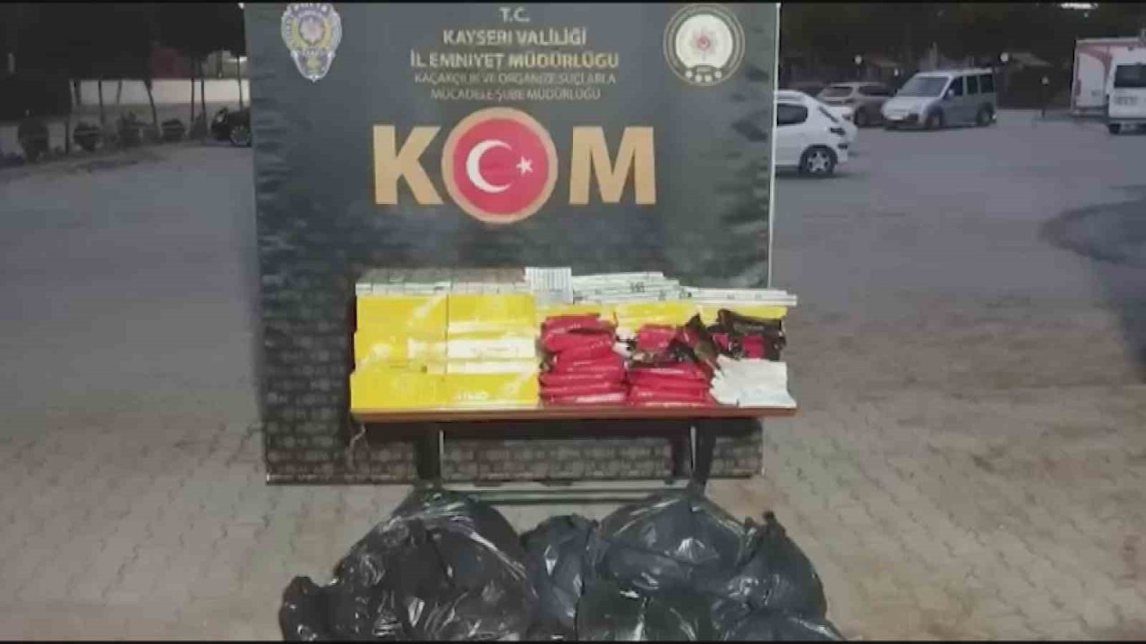 Kayseri’de kaçak sigara operasyonu