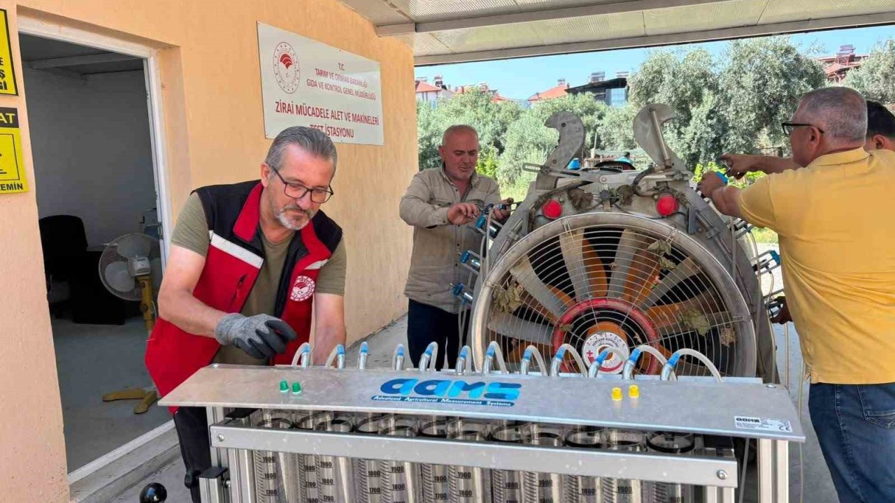 Sarıgöl’de ilaçlama makineleri için test istasyonu kuruldu