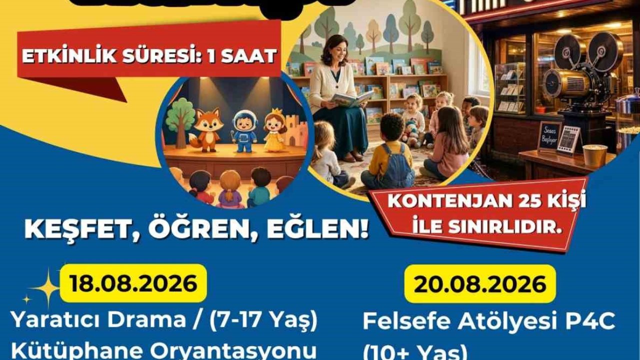 Aydın Çocuk ve Gençlik Kütüphanesi’nde 4 gün boyunca etkinlik düzenlenecek