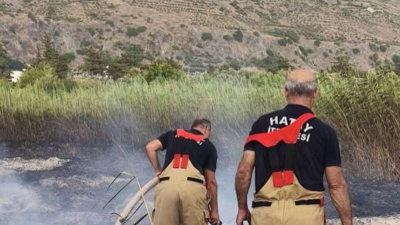Samandağ’da bahçe yangını büyümeden söndürüldü