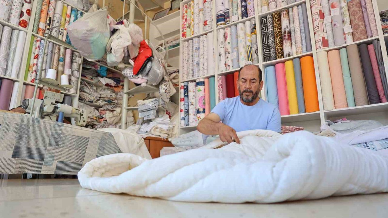 Kırşehir’de gurbetçi yoğunluğu yorgancı esnafının işlerini artırdı
