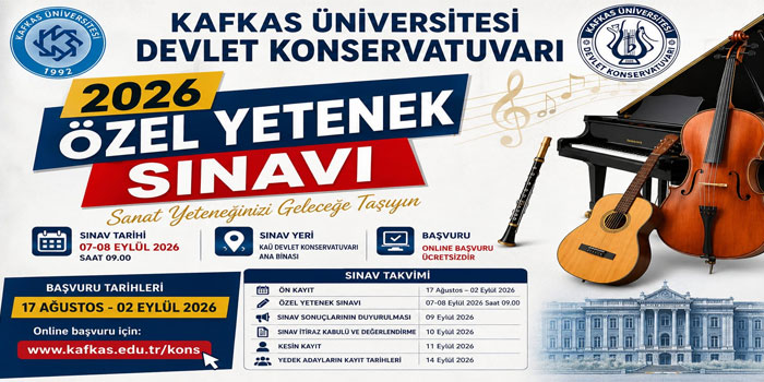 Kars’ta sanat eğitimi almak isteyen adaylar için başvuru süreci başladı.