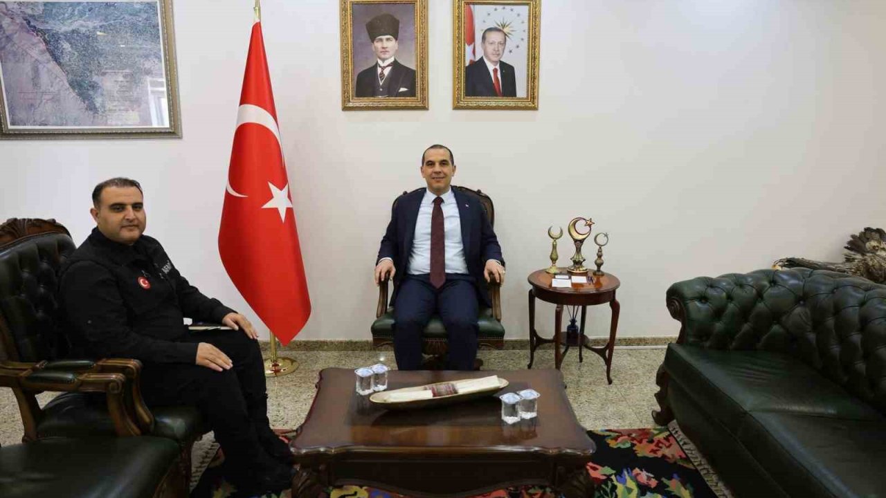 Vali Taşolar, AFAD Müdürü Tuncer Şeyda’yı kabul etti