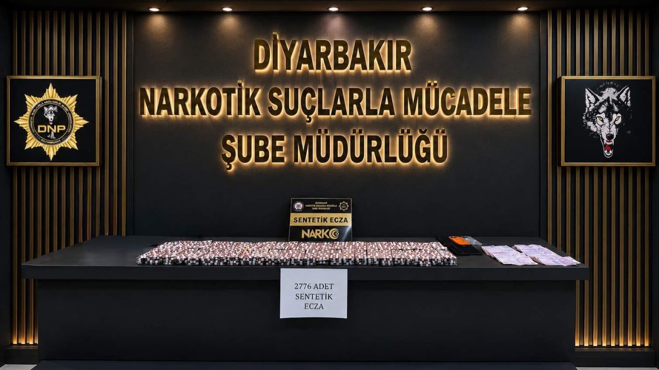 Diyarbakır’da 2 bin 776 adet sentetik ecza maddesi ele geçirildi: 1 tutuklama