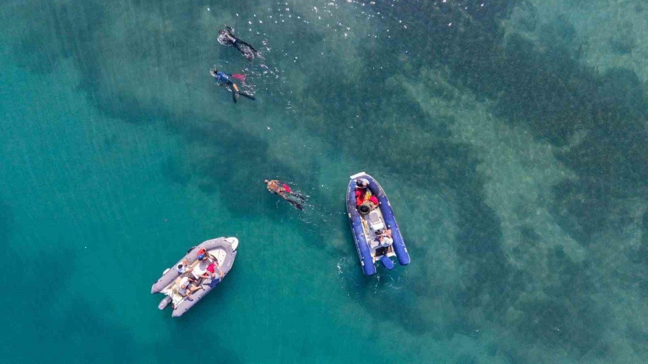 Gümbet’te deniz dibinden 310 kilogram atık çıktı