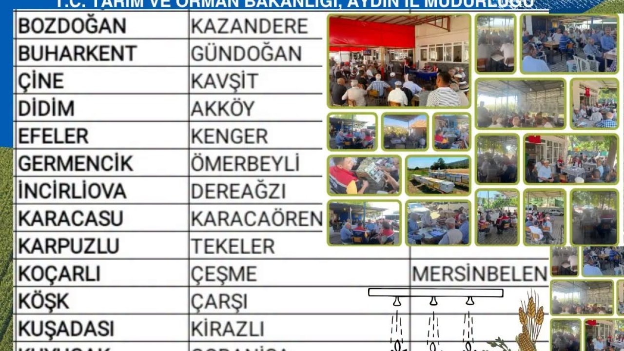Aydın’ın 17 ilçesinde üreticiler tarım gündemi için buluşacak