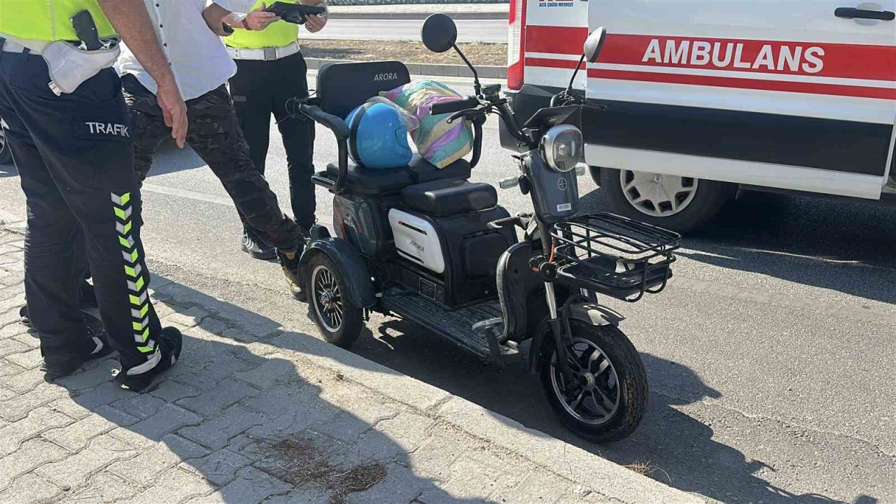 Burdur’da devrilen 3 tekerlekli motosikletin sürücüsü yaralandı