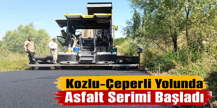 Kozlu-Çeperli Grup Köy Yolunda Asfalt Çalışması Başladı