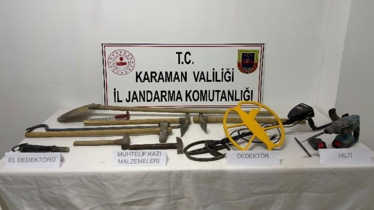 Karaman’da tarihi eser ve uyuşturucu ele geçirildi: Aranan 7 kişi tutuklandı