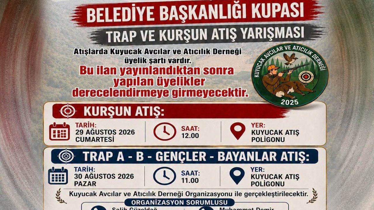 Kuyucak’ta 5 Eylül Kurtuluş Şenlikleri heyecanı atıcılık yarışmasıyla başlayacak