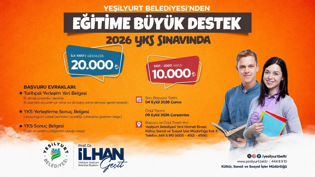 Yeşilyurt Belediyesi’nden eğitime destek