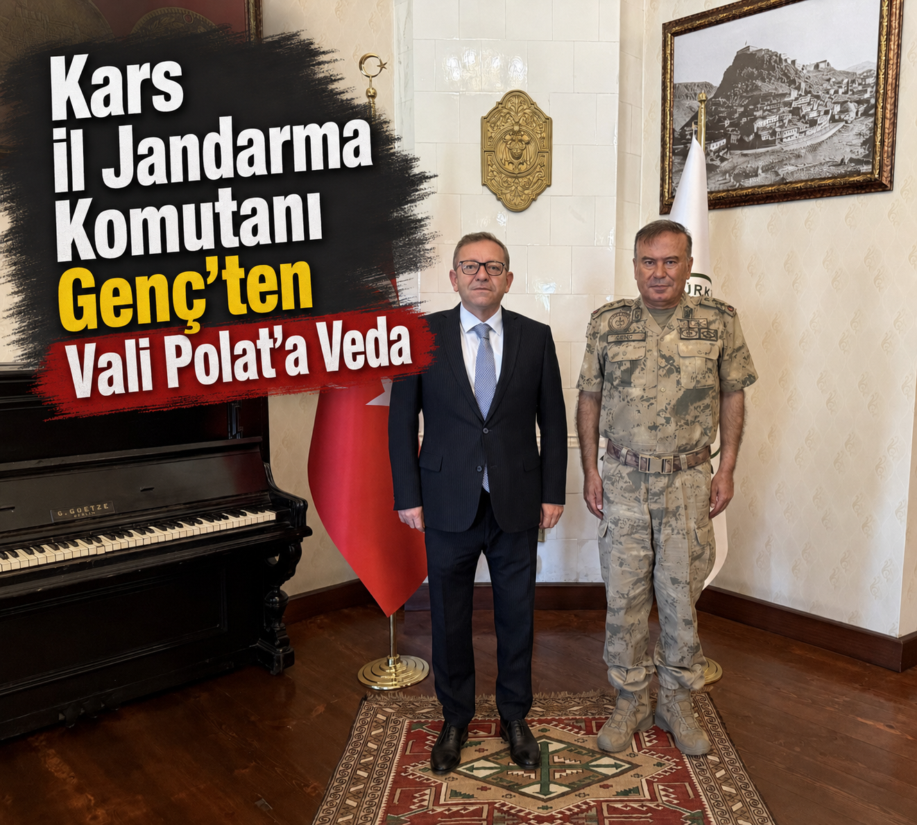 Kars İl Jandarma Komutanı Genç’ten Vali Polat’a Veda