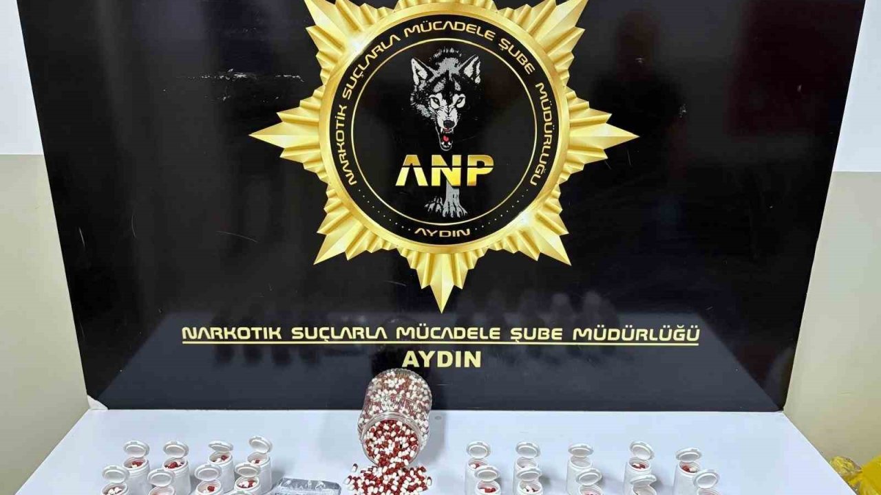 Aydın’da uyuşturucu operasyonu: 2 bin 456 sentetik ecza ele geçirildi