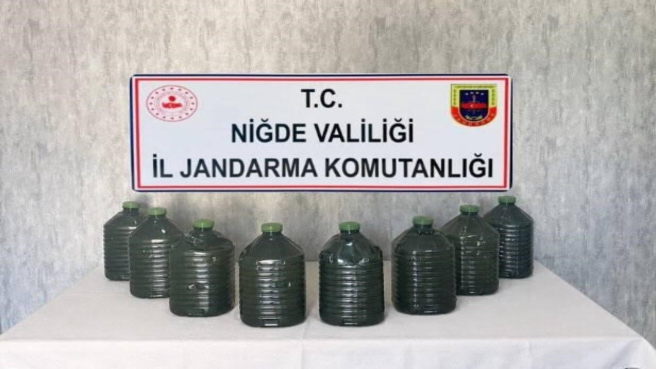 Niğde’de kaçak içki operasyonu: 40 litre etil alkol ele geçirildi