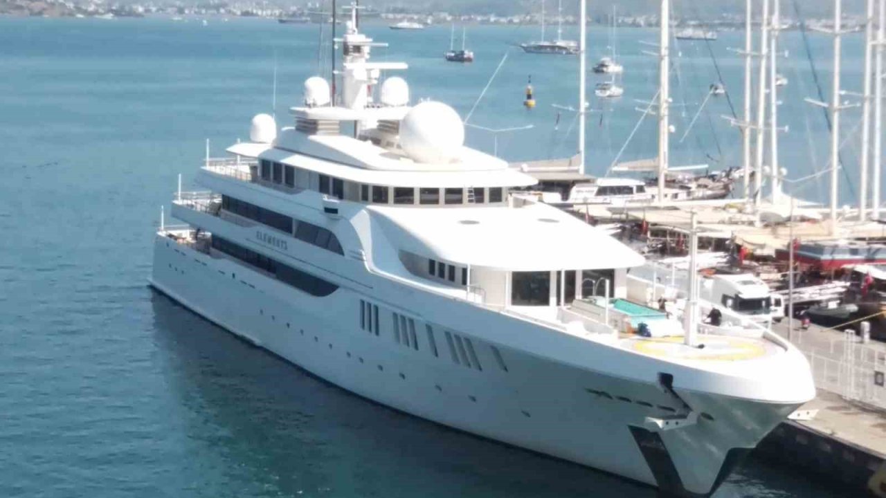 Suudi milyarderin 125 milyon dolarlık mega yatı Fethiye’de 100 ton akaryakıt aldı