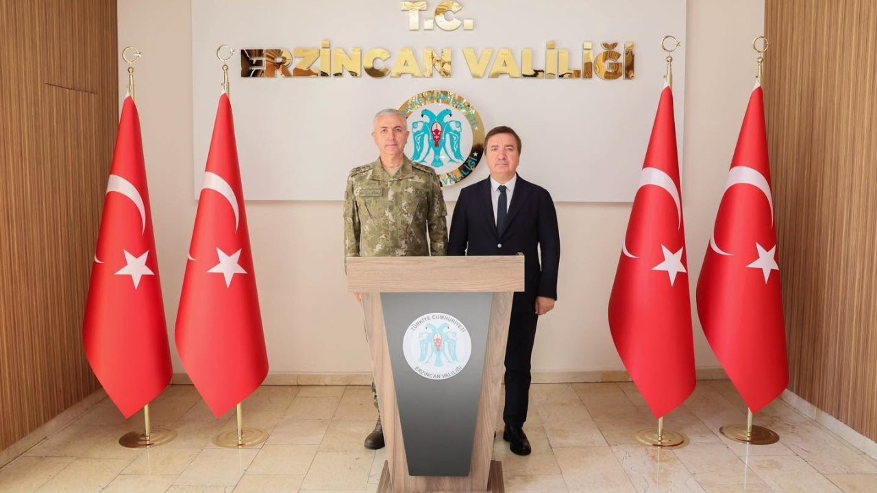 3. Ordu Komutanlığına atanan Tümgeneral Aktaş’tan Erzincan Valisi Aydoğdu’ya ziyaret
