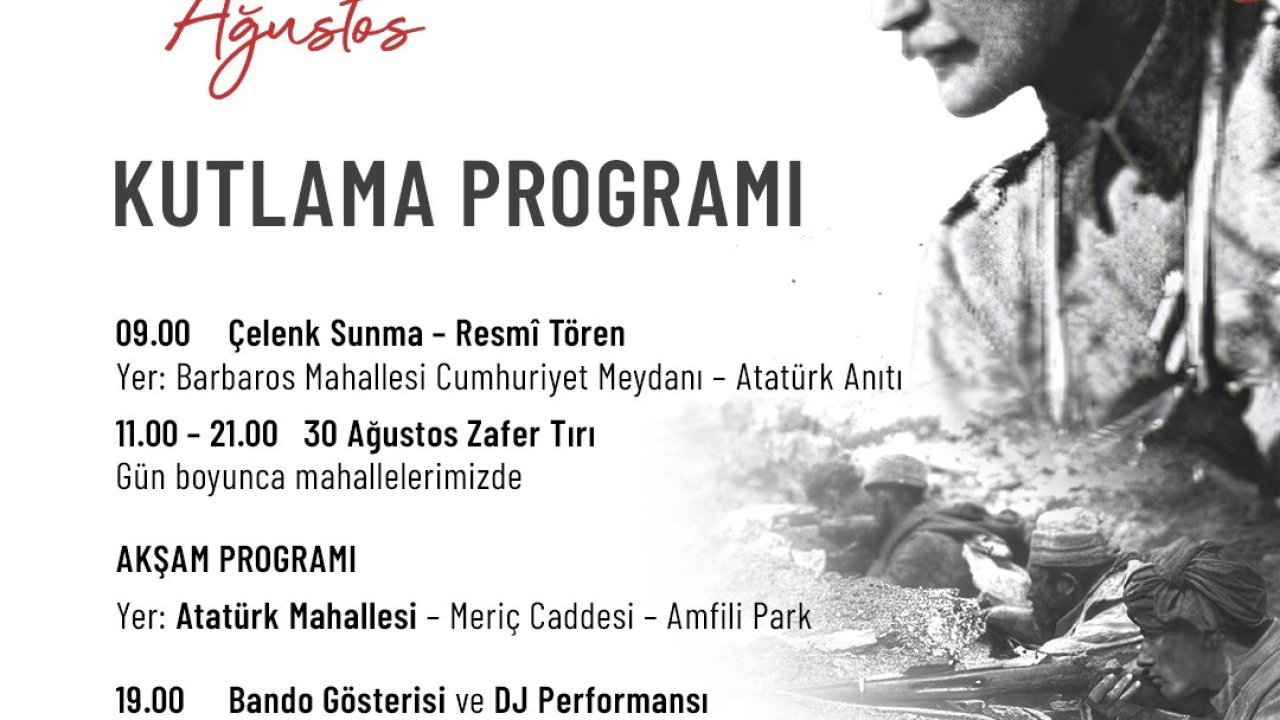 30 Ağustos Zaferi Ataşehir’de coşkuyla kutlanacak