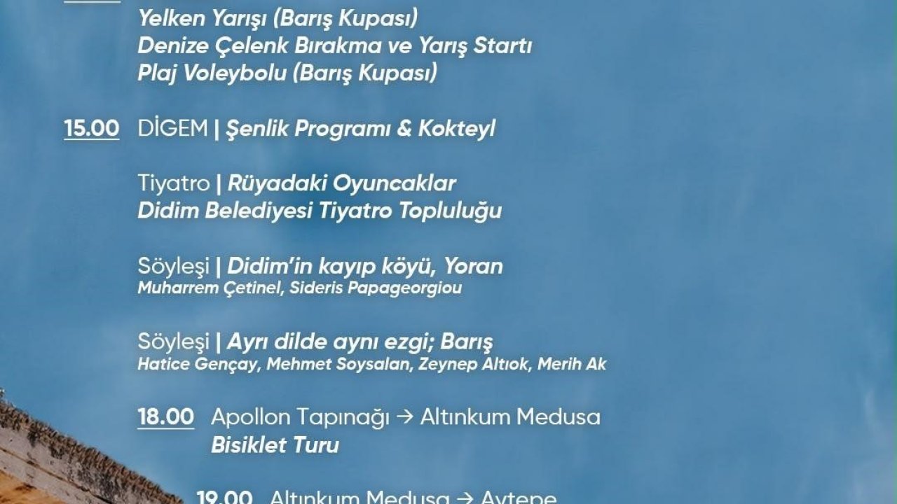 Didim Belediyesi tarafından düzenlenen 31. Didim Barış Şenliği başlıyor