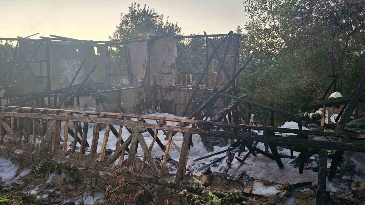 Bursa’da metruk bina alevlere teslim oldu