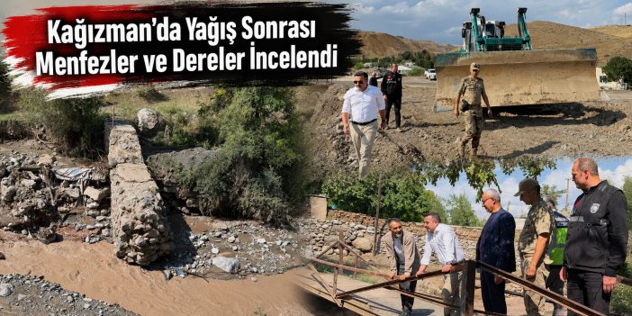 Kağızman’da Taşkın Sonrası Çalışma Alanları İncelendi