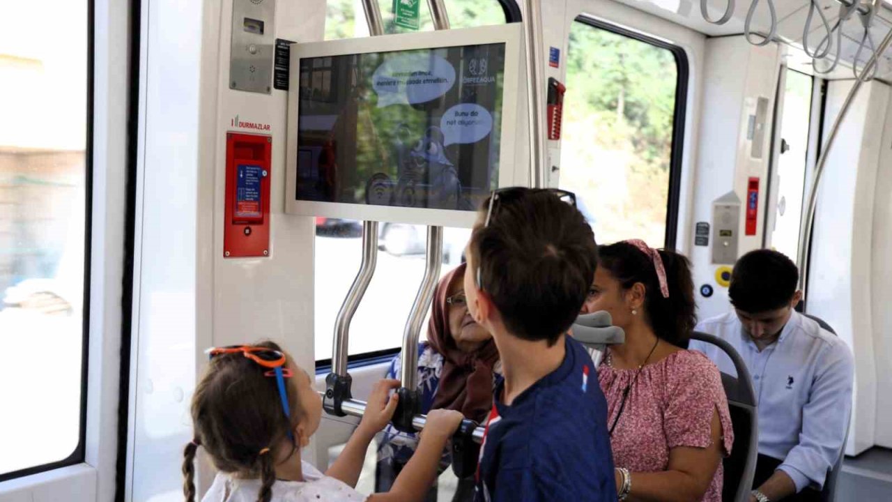 Tramvayda yolculuk kuralları animasyonlarla anlatılıyor