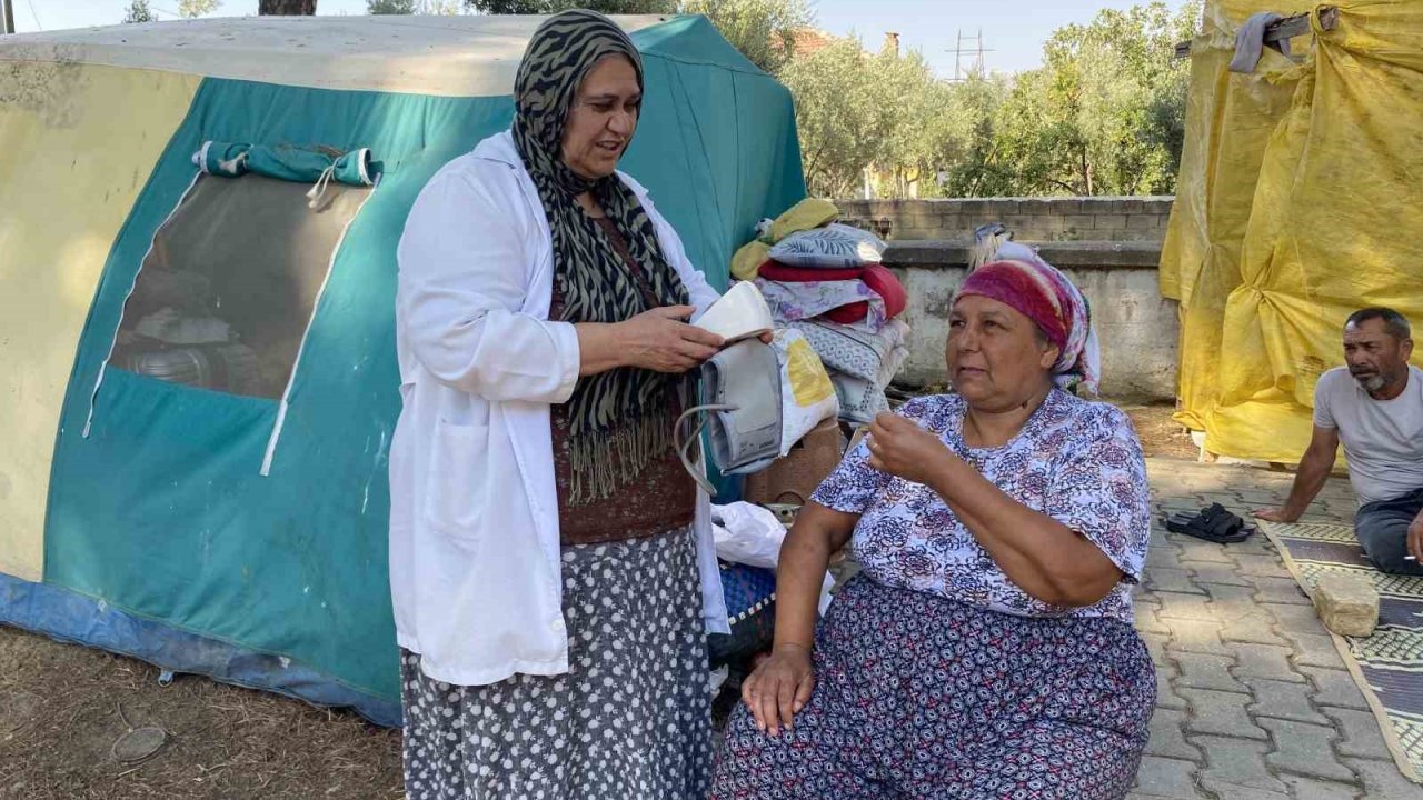 Mevsimlik işçilerin çadırında kanser taraması
