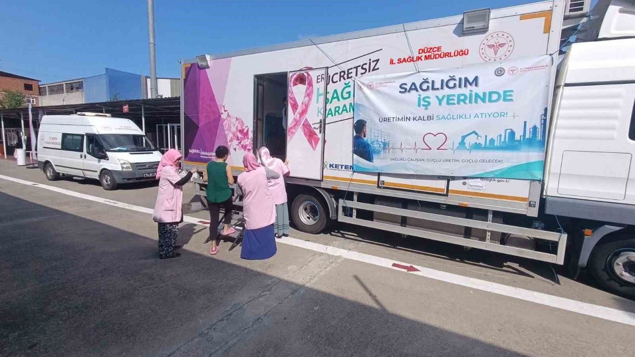 Düzce’nin kanser tarama tırı Bartın’da hizmet veriyor