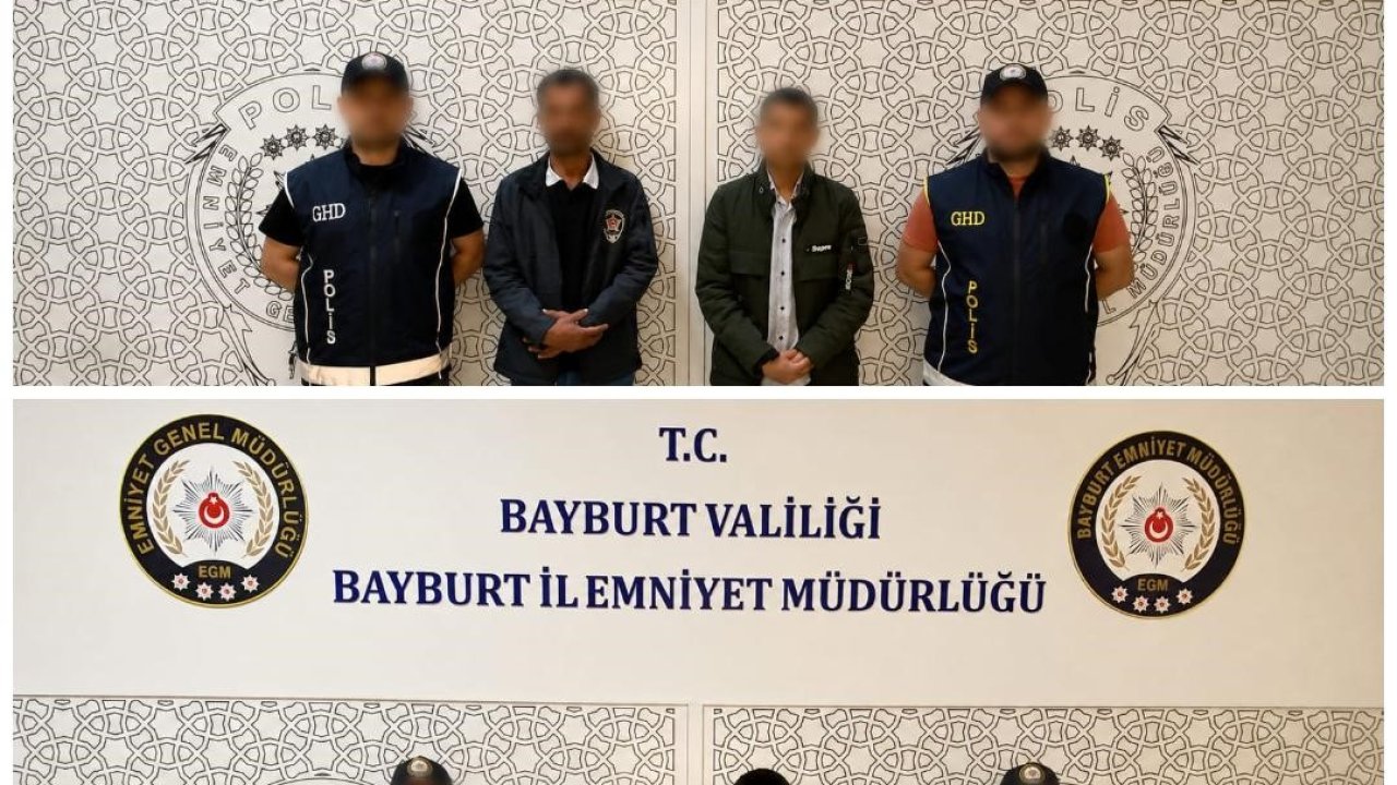 Bayburt’ta 2 düzensiz göçmen ile 2 şüpheli yakalandı