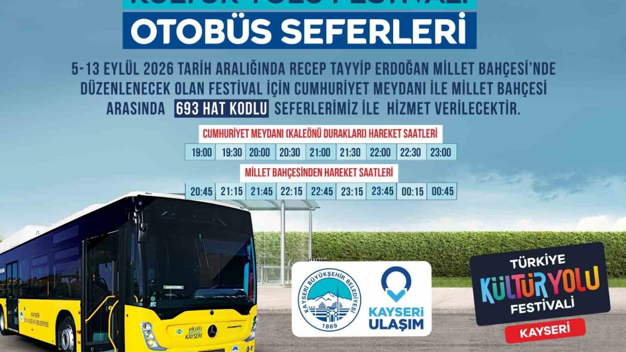 Kültür Yolu Festivali’ne özel ulaşım hizmeti