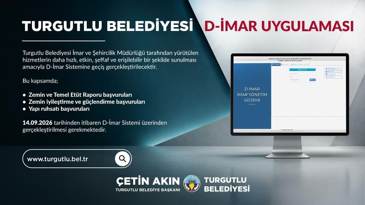 Turgutlu Belediyesi üç imar başvurusunu D-İmar Sistemine taşıyor