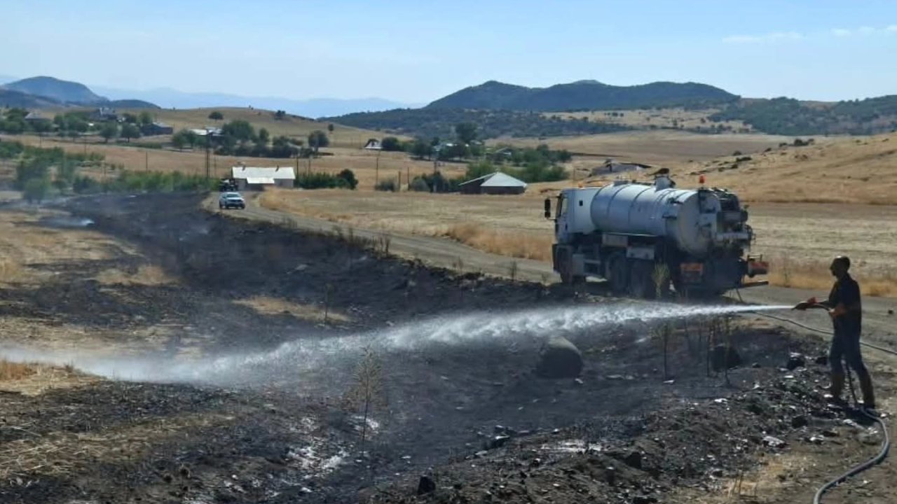 Tunceli’de ot yangını büyümeden söndürüldü