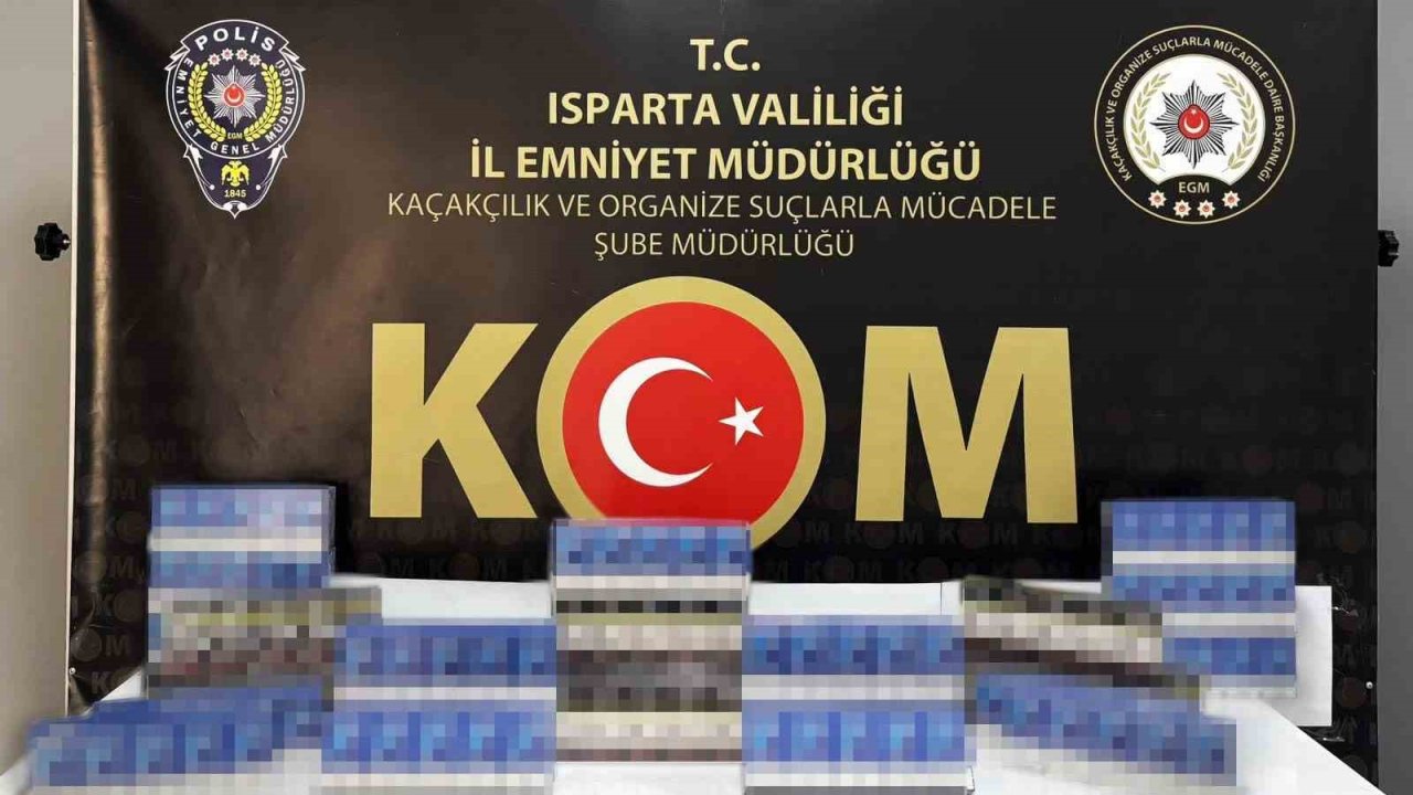 Isparta’da 300 paket kaçak sigara ele geçirildi