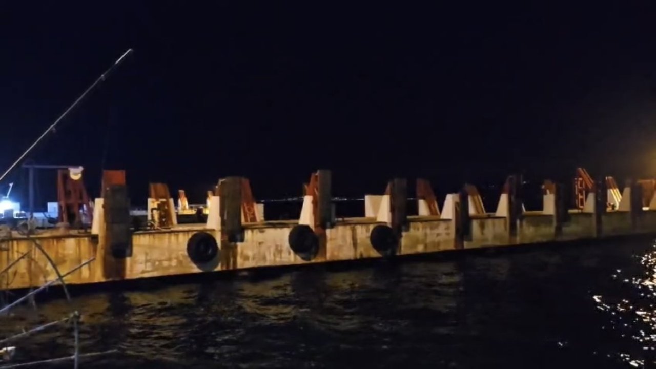 İDO deniz otobüsü Mudanya İskelesi’ne çarptı: Yolcuların panik anları kamerada