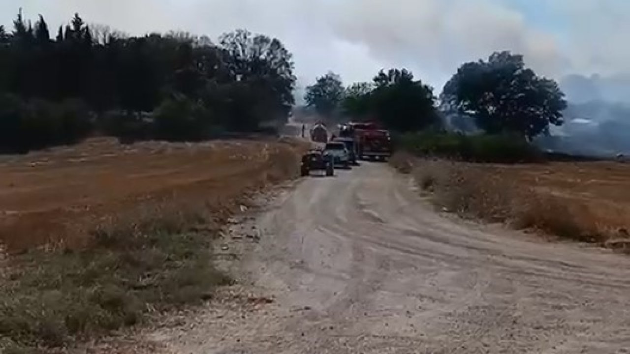 Arazide çıkan yangın, ekiplerin hızlı müdahalesiyle söndürüldü
