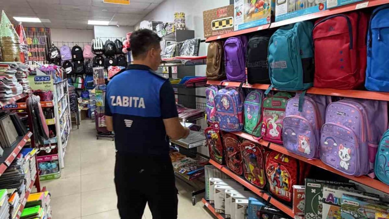 Zabıta ekipleri okul öncesinde kırtasiyelerde denetim yaptı