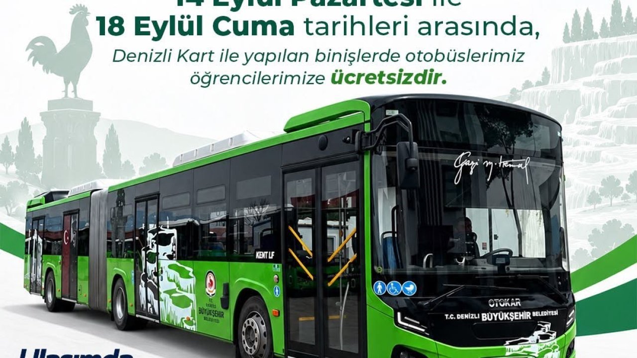Denizli’de öğrencilere ücretsiz ulaşım müjdesi