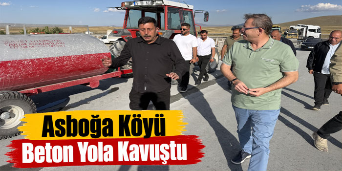 Asboğa Köyü Beton Yola Kavuştu
