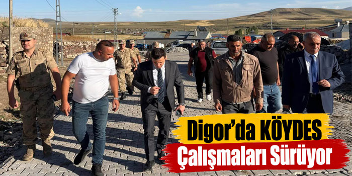 Digor’da Köy Yolları İyileştiriliyor