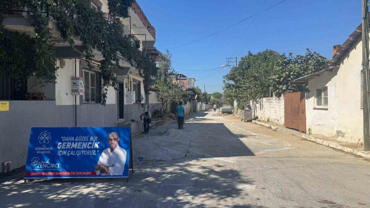 Germencik’te cadde ve sokaklarda çalışmalar hız kesmeden sürüyor