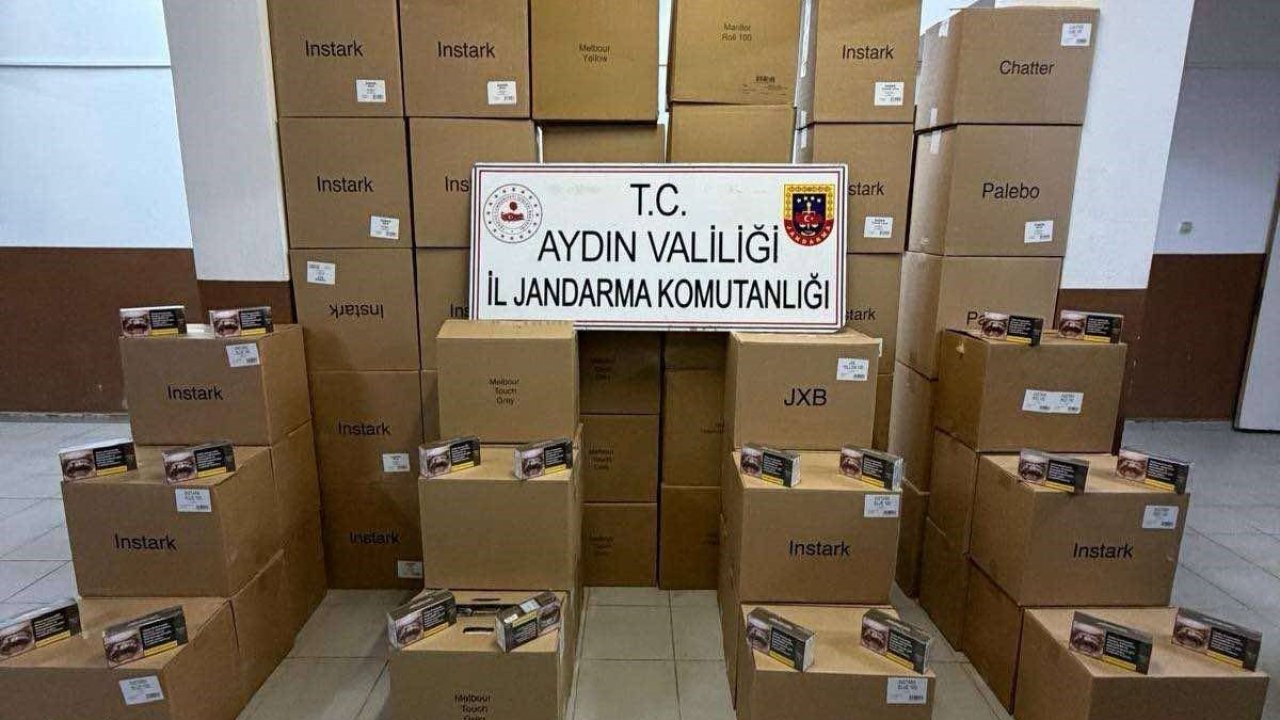 Köşk’te durdurulan araçtan 630 bin kaçak makaron çıktı