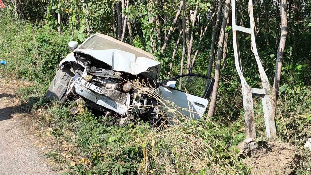 Tokat’ta otomobil elektrik direğine çarptı: 1 ölü, 1 yaralı